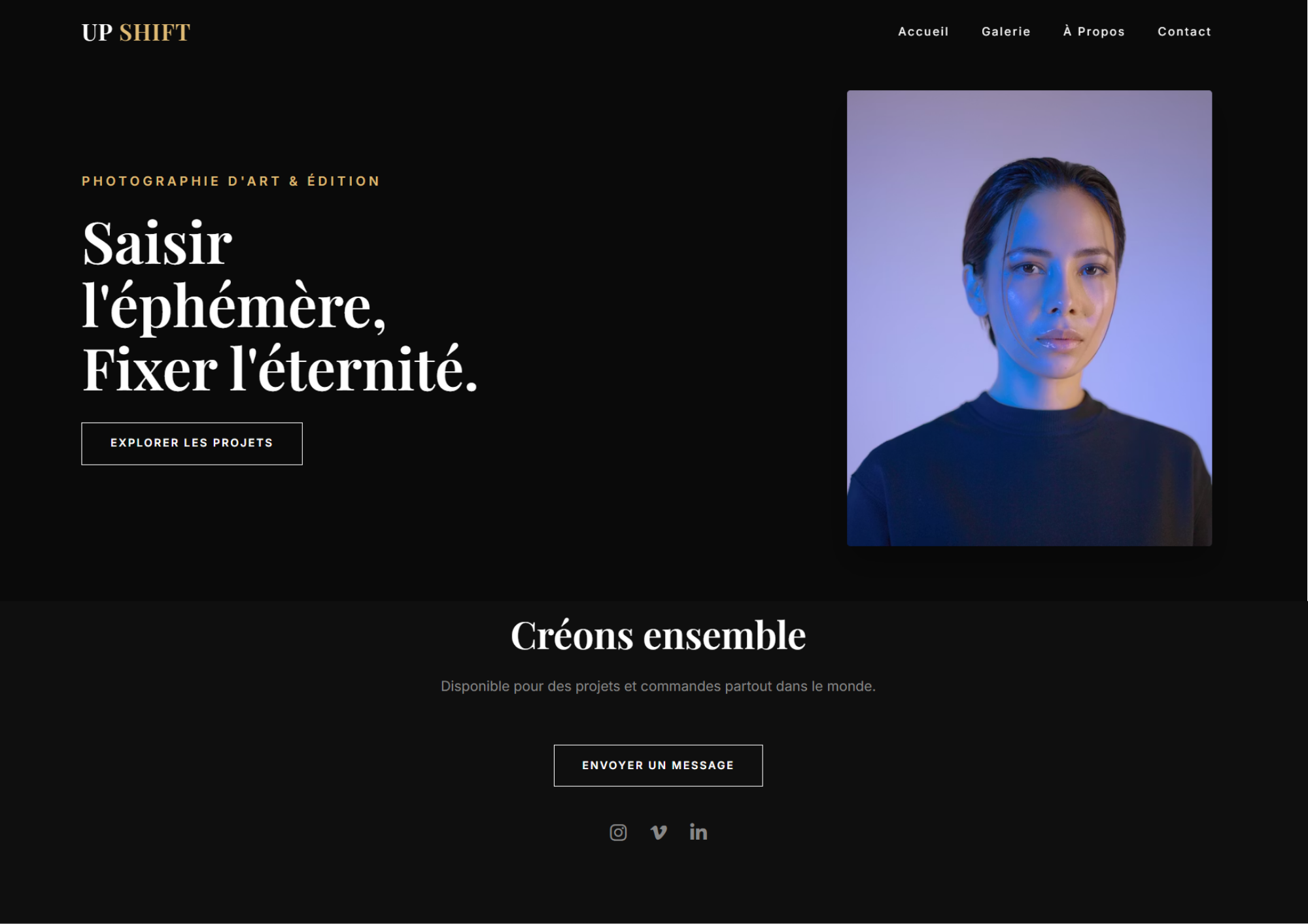 Site web photographe pro